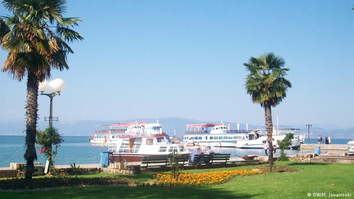 Schiffe in Ohrid Mazedonien