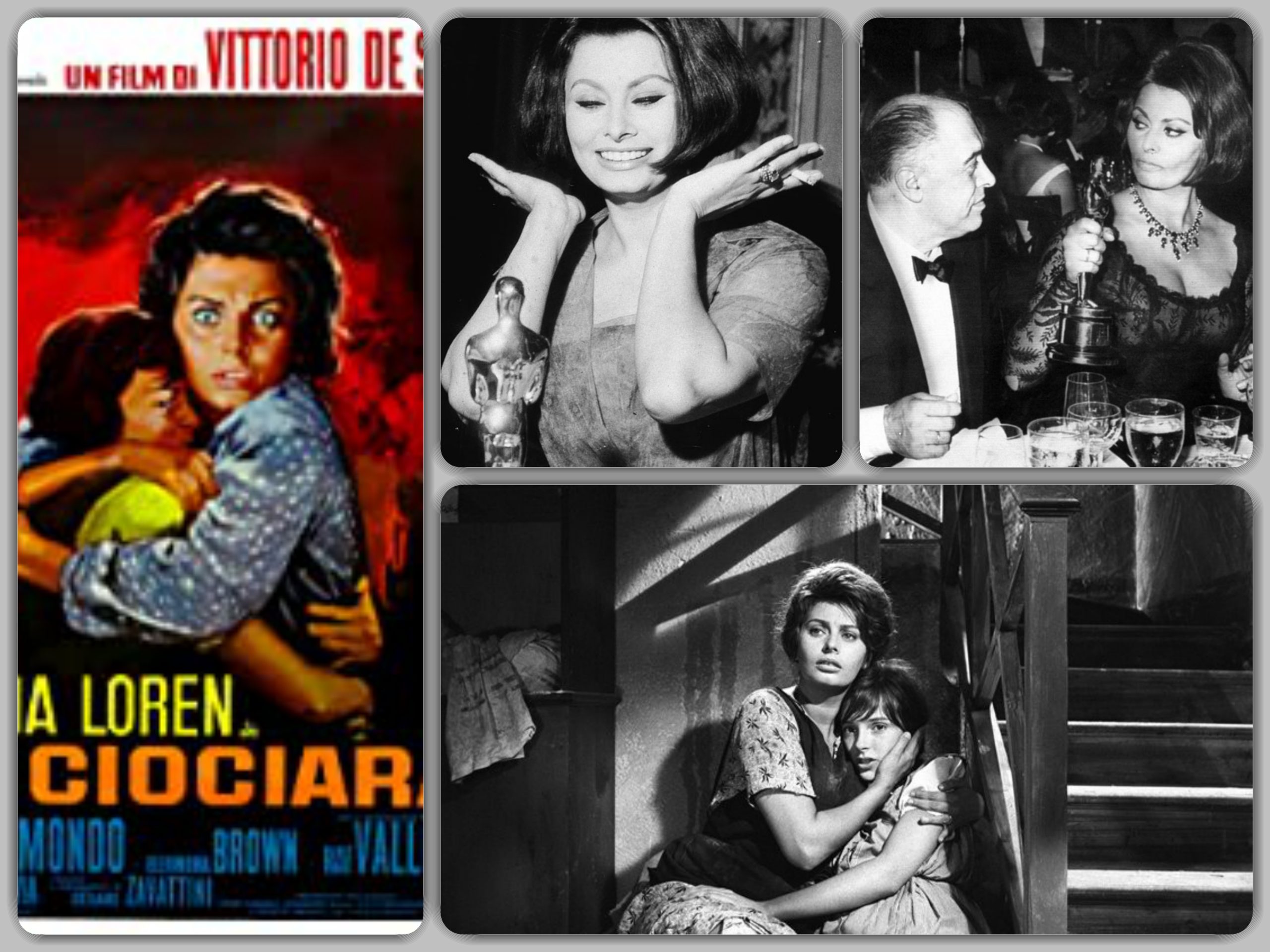 Sophia Loren La ciociara oscar Fotor Collage